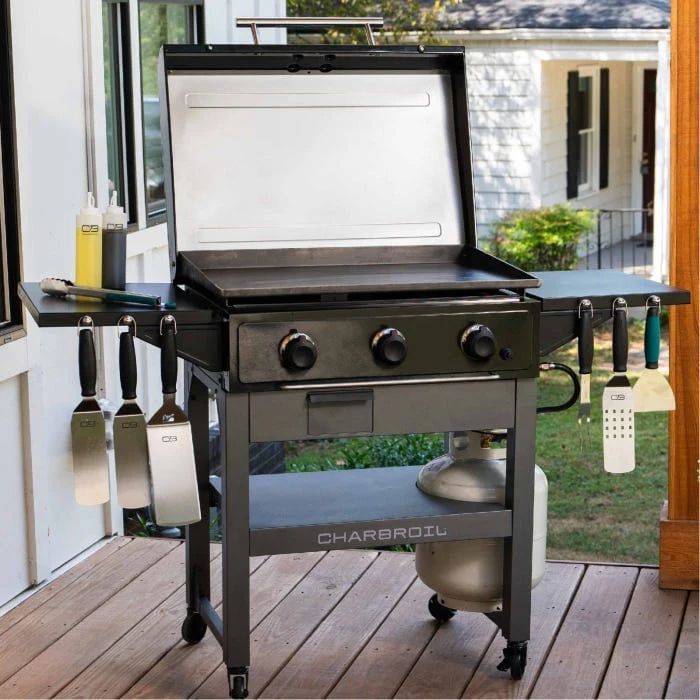 Char Broil Performance Series 28" XL Propane Gas Griddle With Cart 3 Burner Flat Top Grill - Image 7