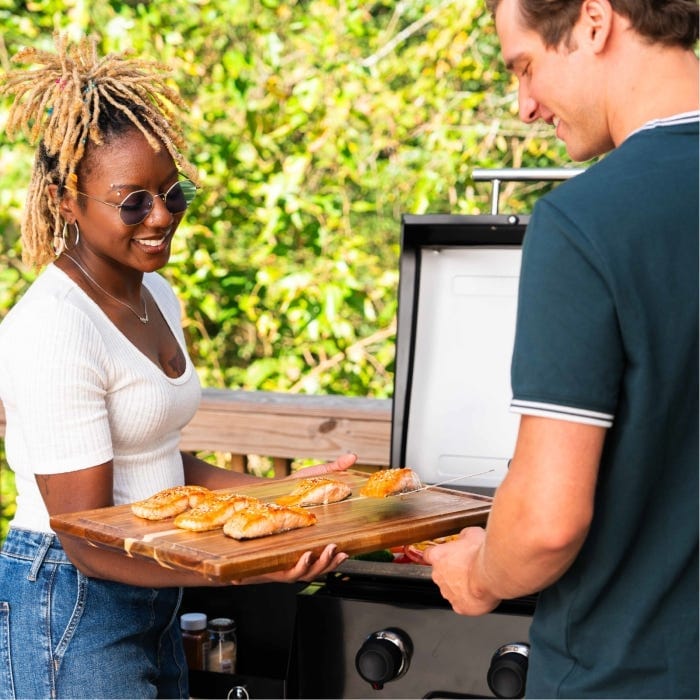 Char Broil Performance Series 36" Deluxe Propane Gas Griddle with Cart 4 Burner Flat Top Grill - Image 11