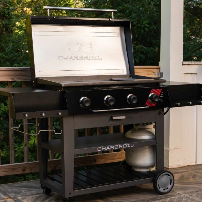 Char Broil Performance Series 36" Deluxe Propane Gas Griddle with Cart 4 Burner Flat Top Grill - Image 12