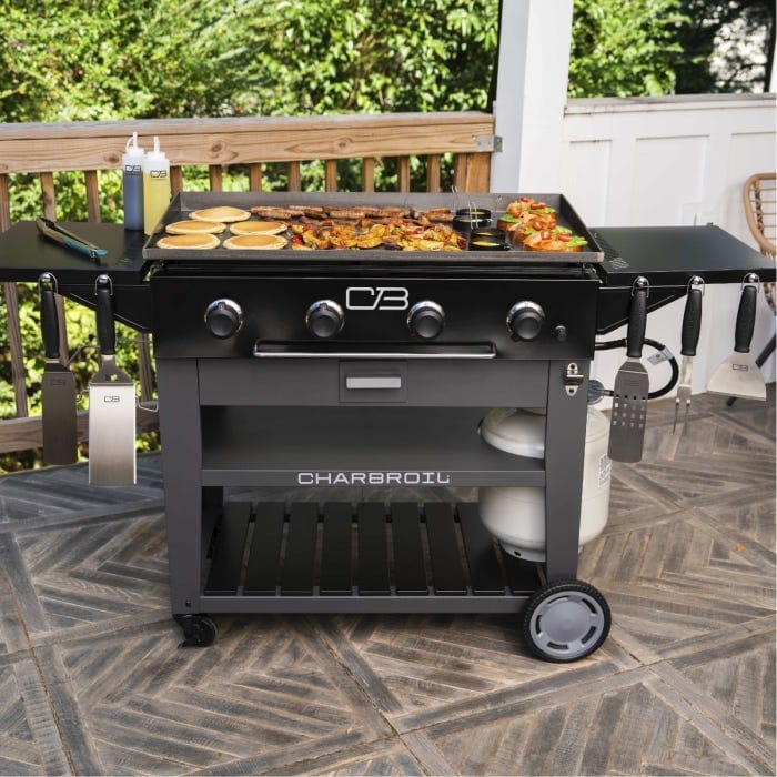 Char Broil Performance Series 36" Propane Gas Griddle with Cart 4 Burner Flat Top Grill - Image 10