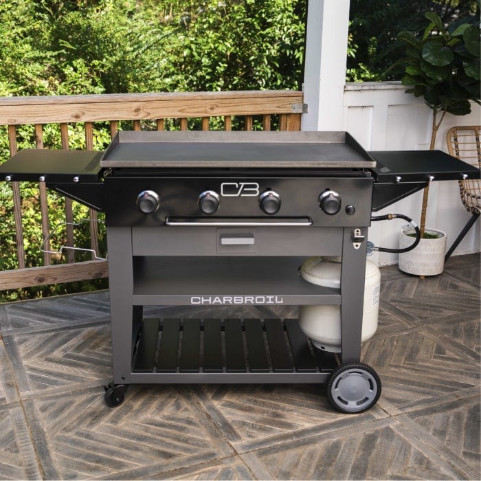 Char Broil Performance Series 36" Propane Gas Griddle with Cart 4 Burner Flat Top Grill - Image 9