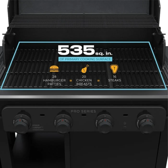 Char Broil Pro Series 4-Burner Gas Grill with Side Burner - Image 10