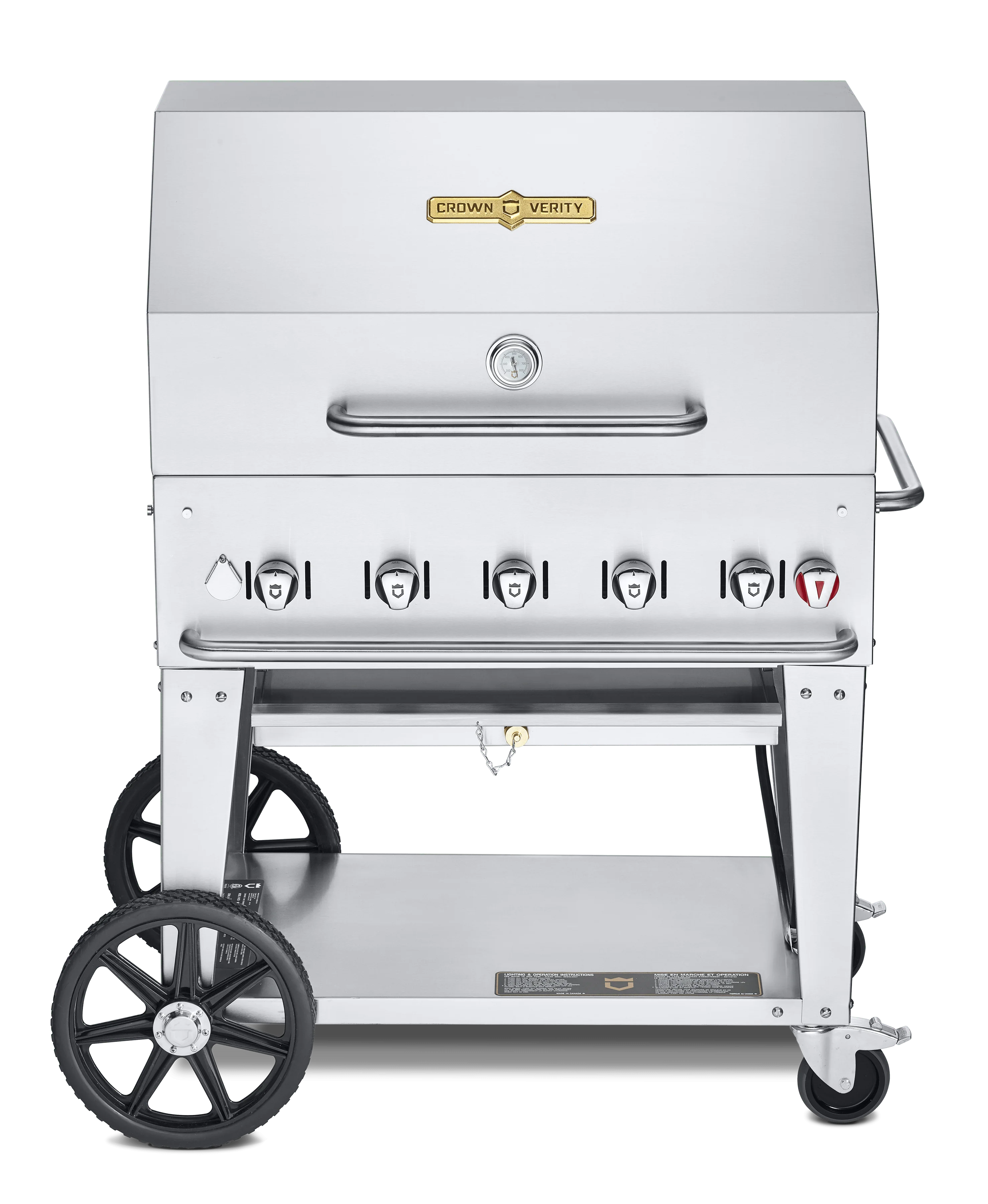 Crown Verity 36" Mobile Grill + RollDome Package