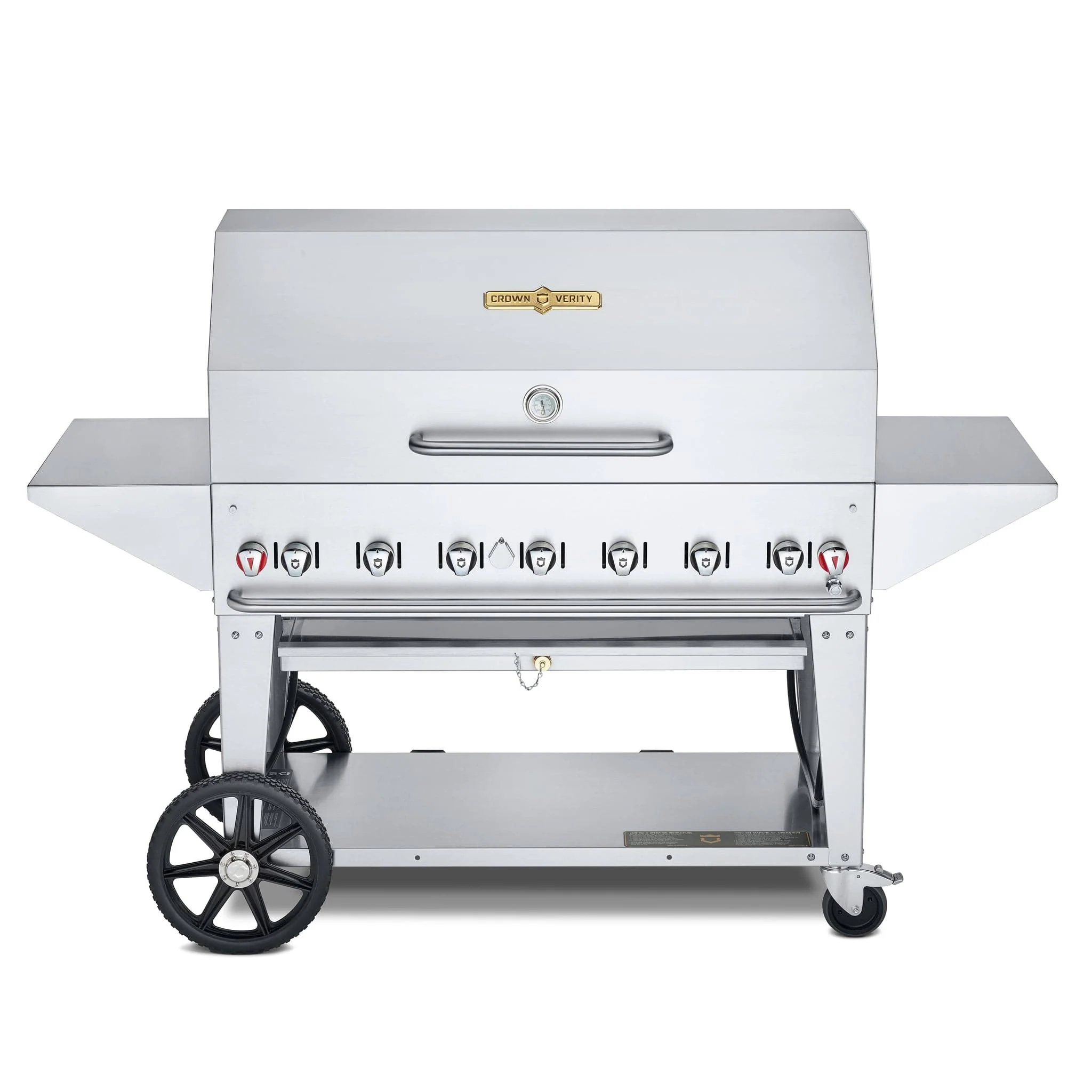 Crown Verity 48" Mobile Grill Pro Single Inlet 50-100 lb. Tank Capacity - CV-MCB-48-SI50/100-PRO