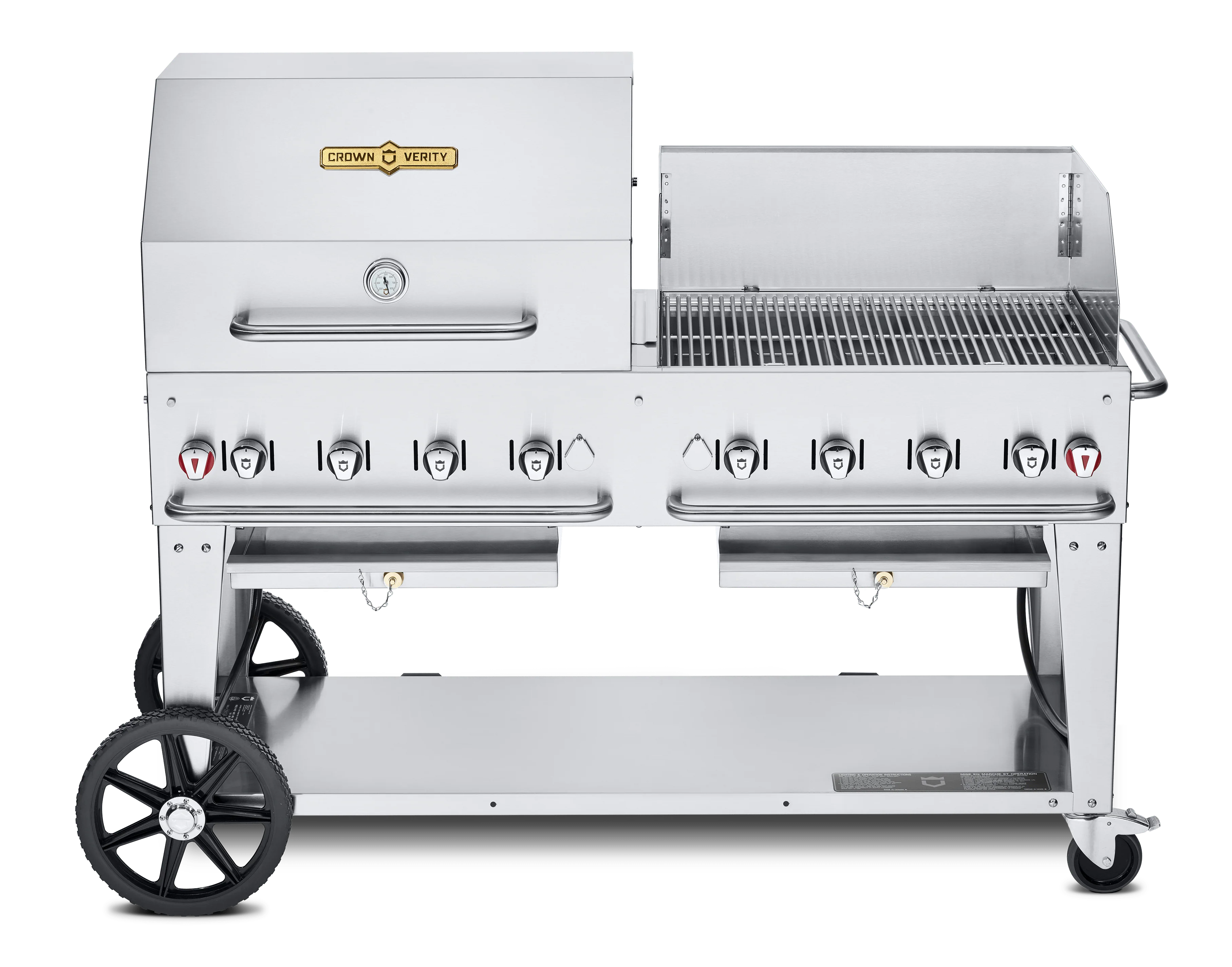 Crown Verity 60" Mobile Grill + WindGuard + RollDome Package