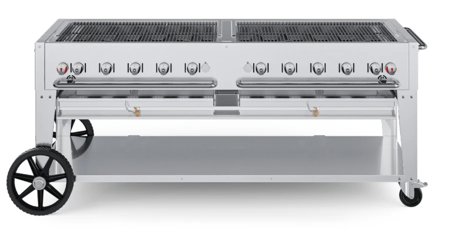 Crown Verity 72" Mobile Grill Single Inlet 50-100 lb. Tank Capacity - CV-MCB-72-SI50/100