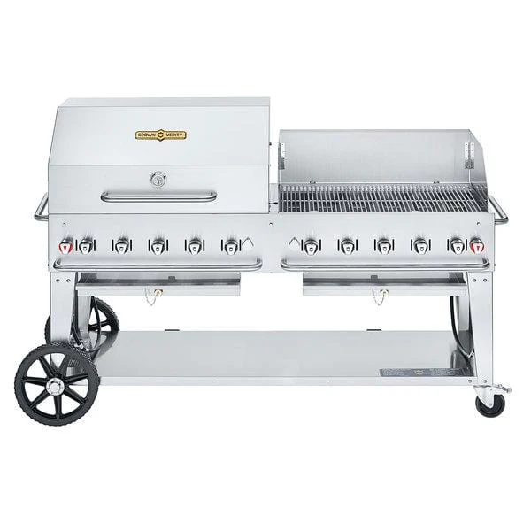 Crown Verity 72" Mobile Grill + WindGuards + RollDome Package - Image 2