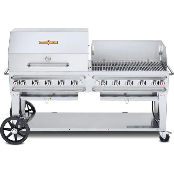 Crown Verity 72" Rental Gas Grill with Dome & Wind Guard Package (50/100 lb Tanks Only)