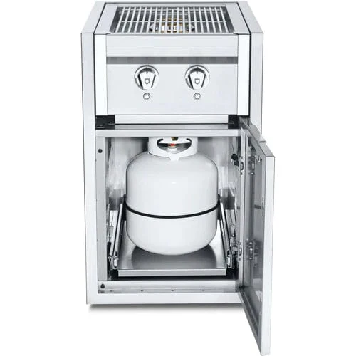 Crown Verity Infinite Built-In Gas Dual Side Burner with Propane Tank Holder and Light Package - Image 2