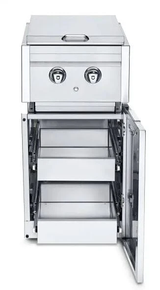 Crown Verity Infinite Series Cabinet Module with Dual Side Burner (Natural Gas) & 2 Single Drawers - ICM-SBNG-2D - Image 2