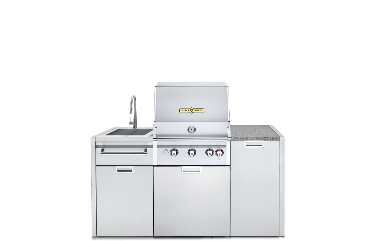 Crown Verity Three-Piece Modular Grill Package