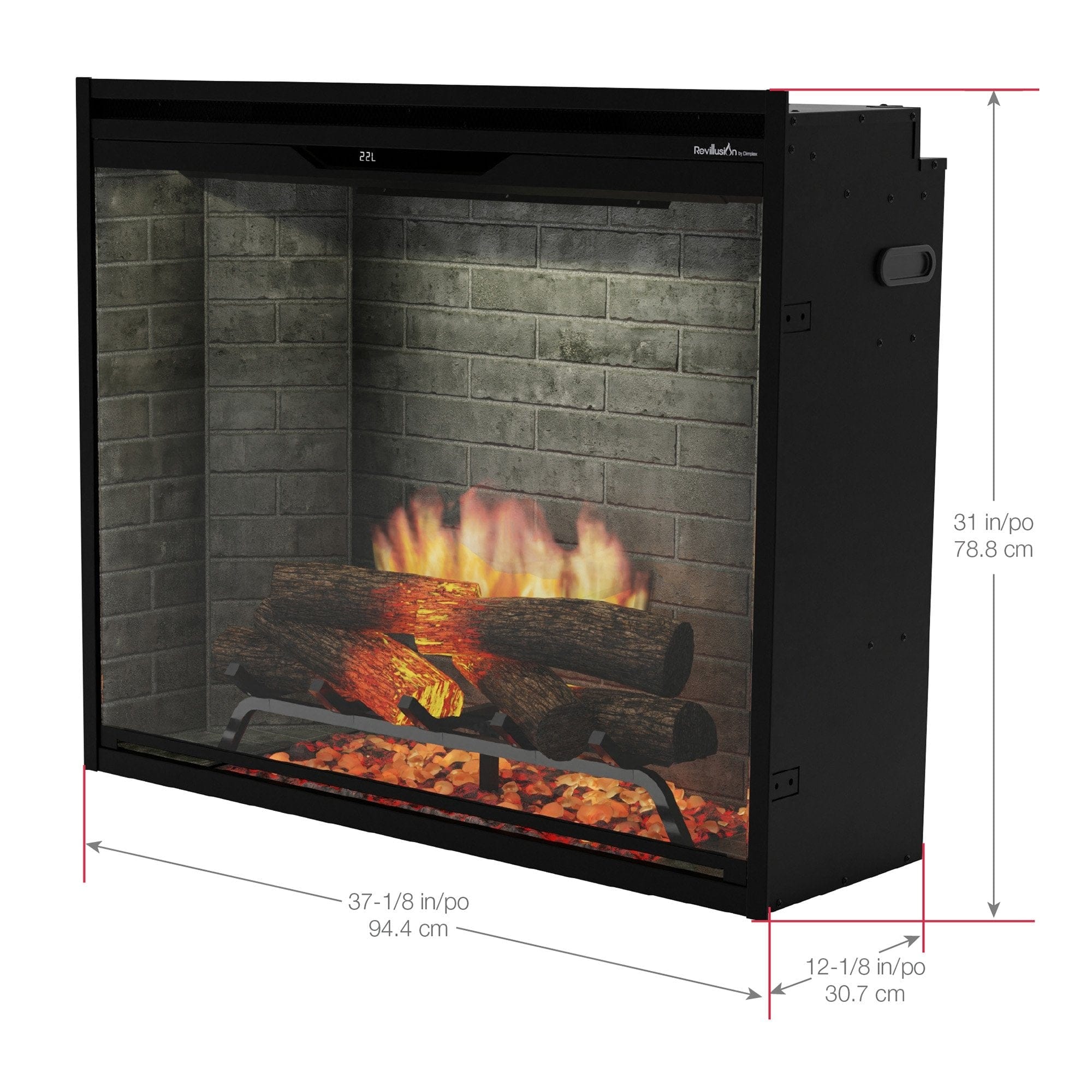 Dimplex 36" Revillusion Portrait Built-in Electric Firebox - REV36P - Image 7