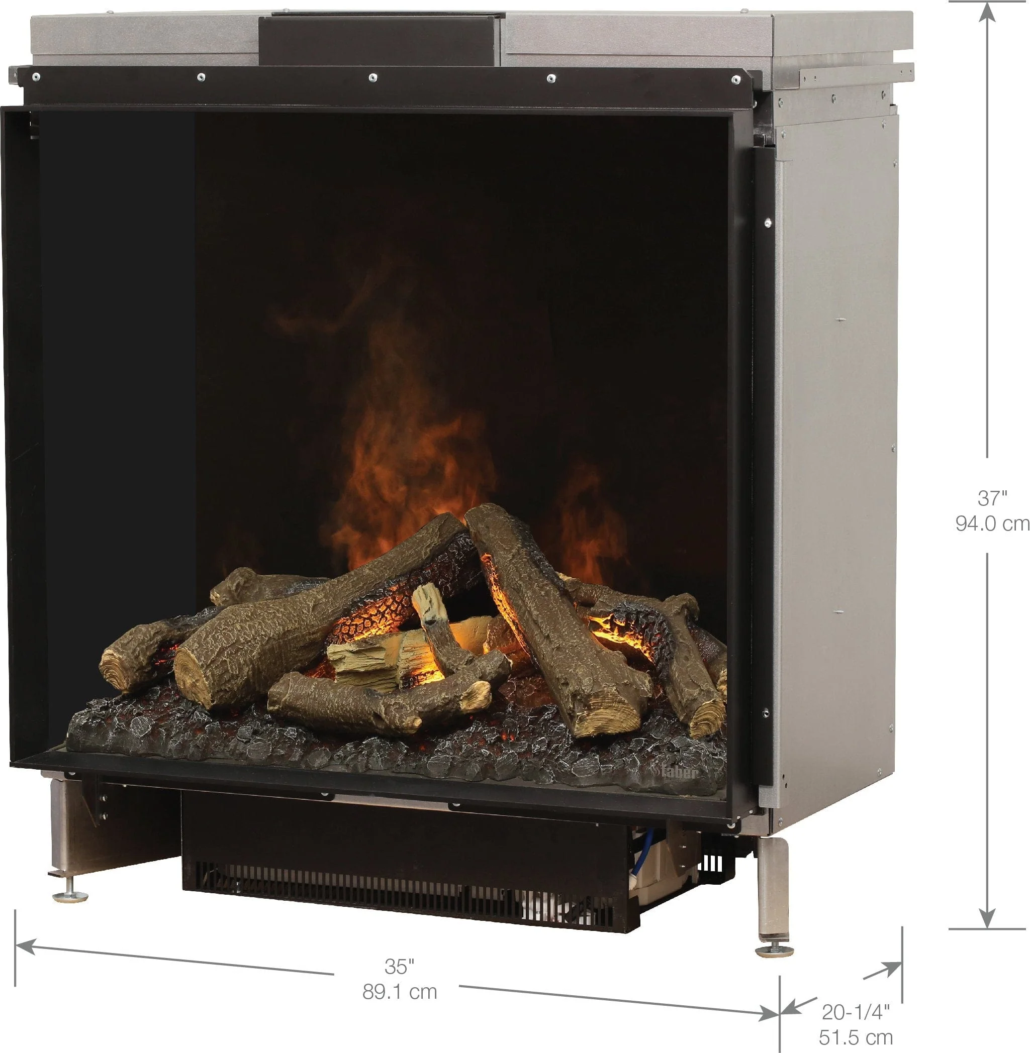 Dimplex OptiMyst e-MatriX Singled-Sided 35" Front-Facing Built-in Water Vapor Fireplace - Image 4