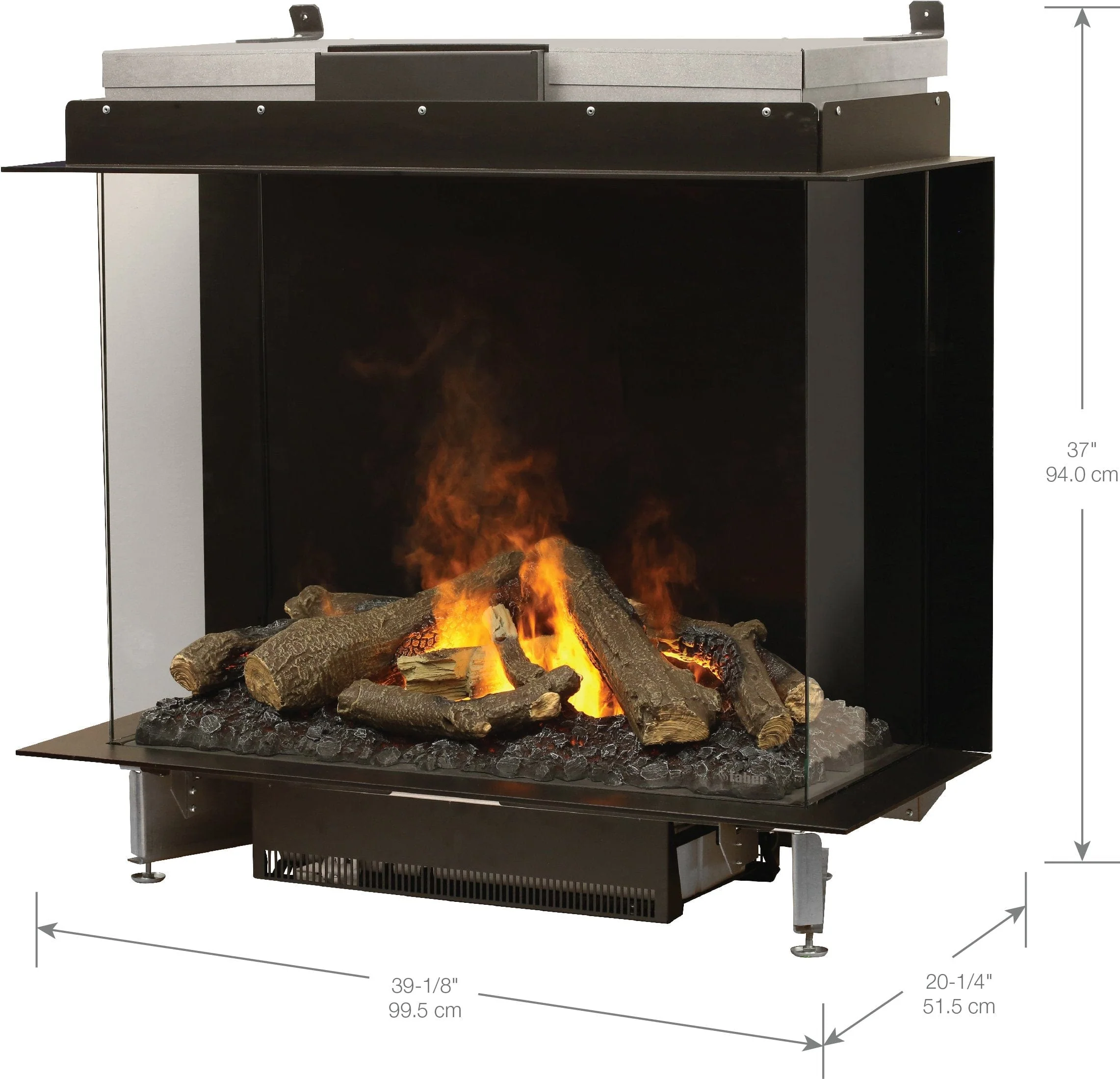 Dimplex OptiMyst e-MatriX Three-Sided 39" Built-in Water Vapor Fireplace - Image 3