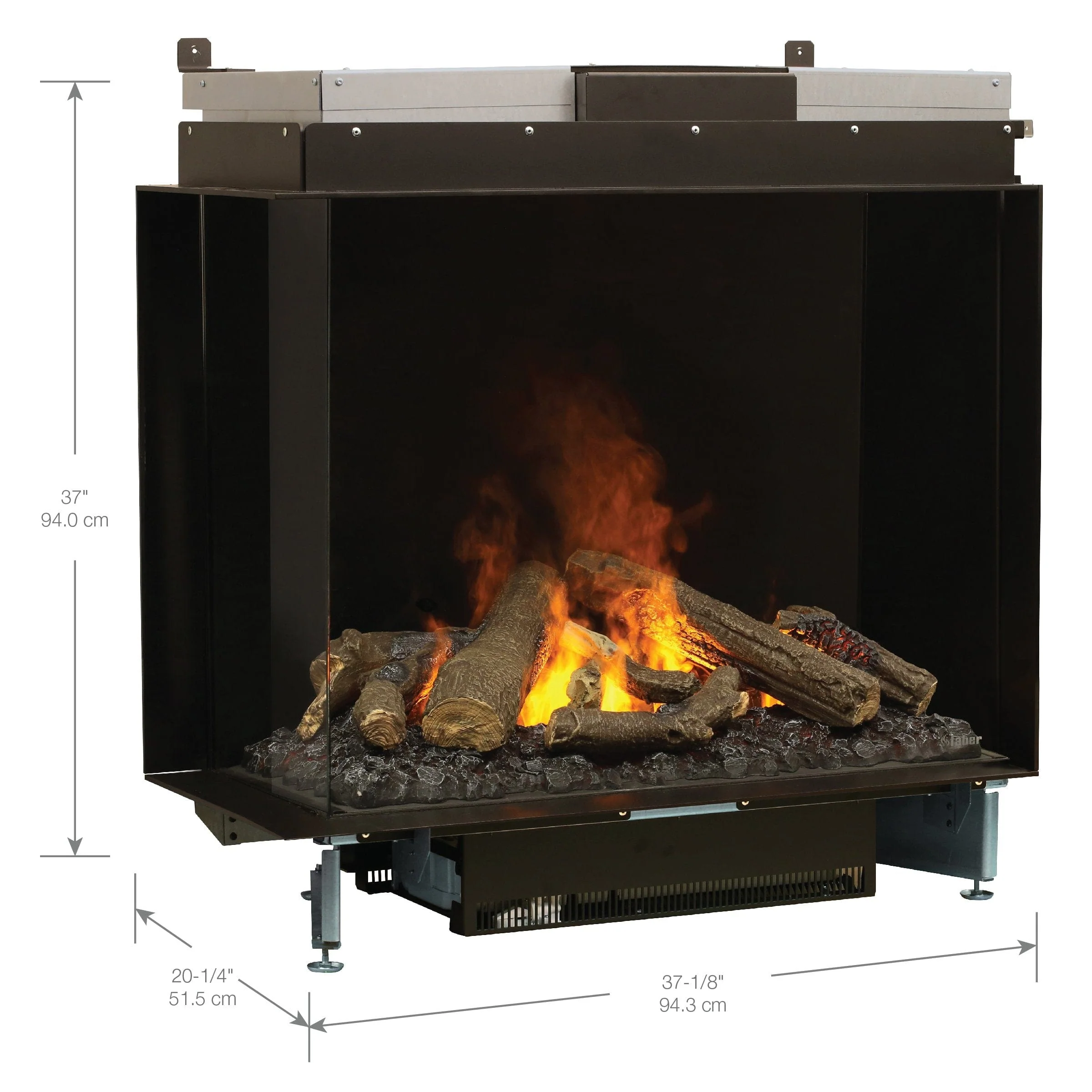 Dimplex OptiMyst e-MatriX Two-Sided 37" Left-Facing Built-in Water Vapor Fireplace - Image 6