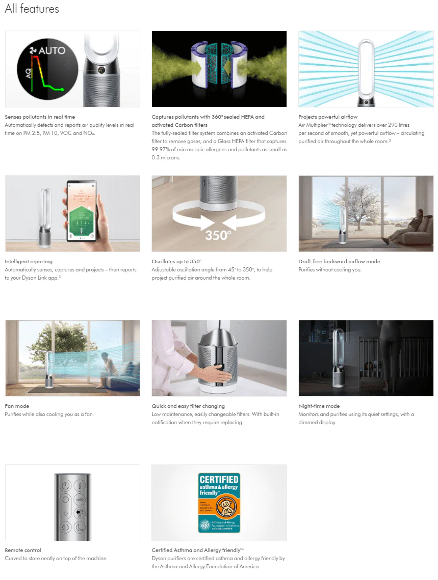 Dyson Pure Cool Air Purifying Tower Fan (Refurbished) - TP04 - Image 3