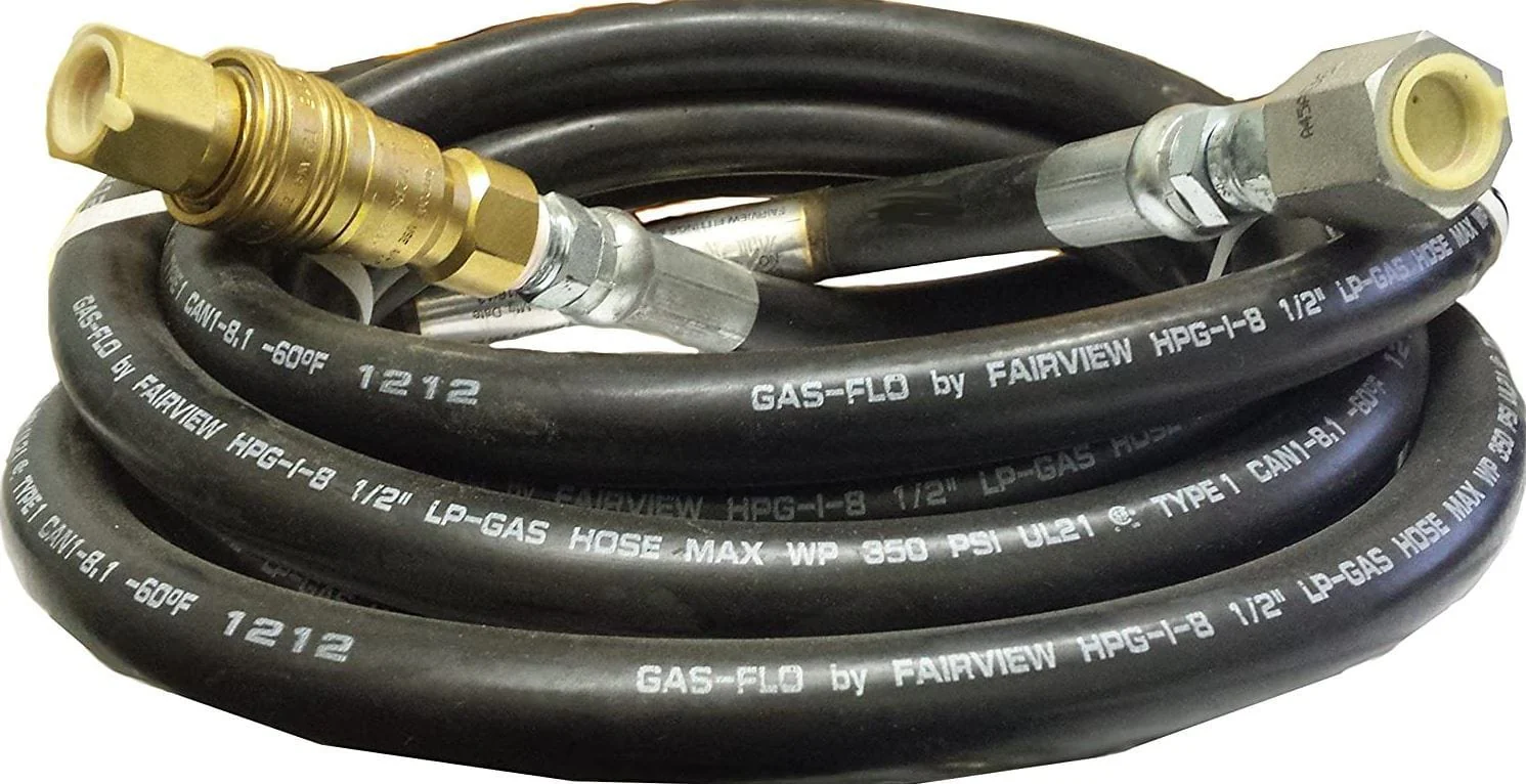 Easy Radiant Works 15'x1/2" Neoprene Flexible Gas Connector + 1/2" Quick Disconnect - PH-500