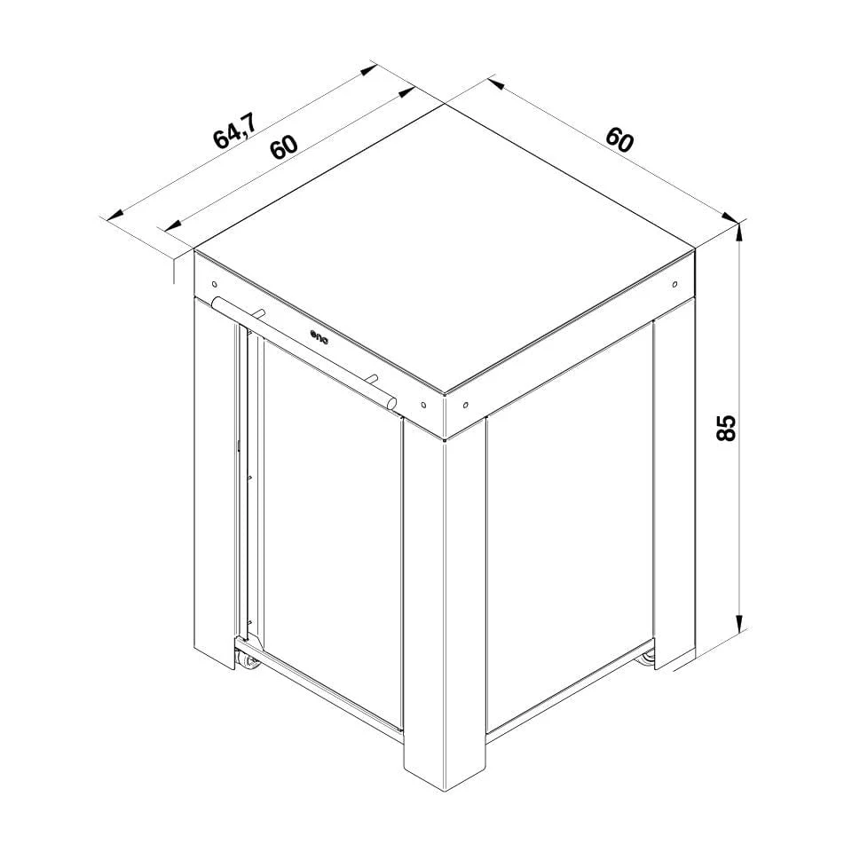 ENO La Plancha Felix Black and Stainless Side Table - PMIP06185 - Image 3