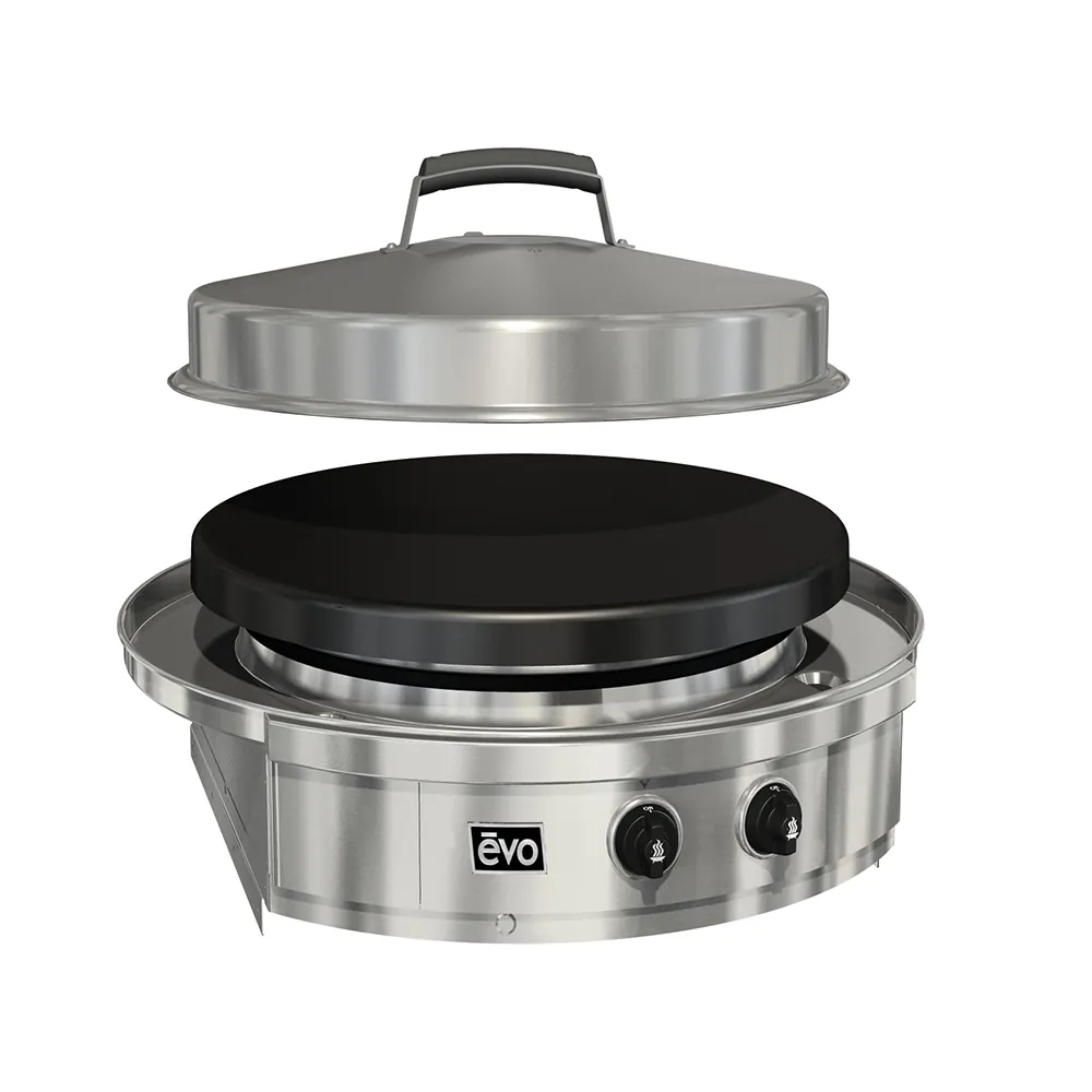 EVO Grills Affinity 30G Built-In Gas Flattop Griddle (Ceramic Clad Coating)