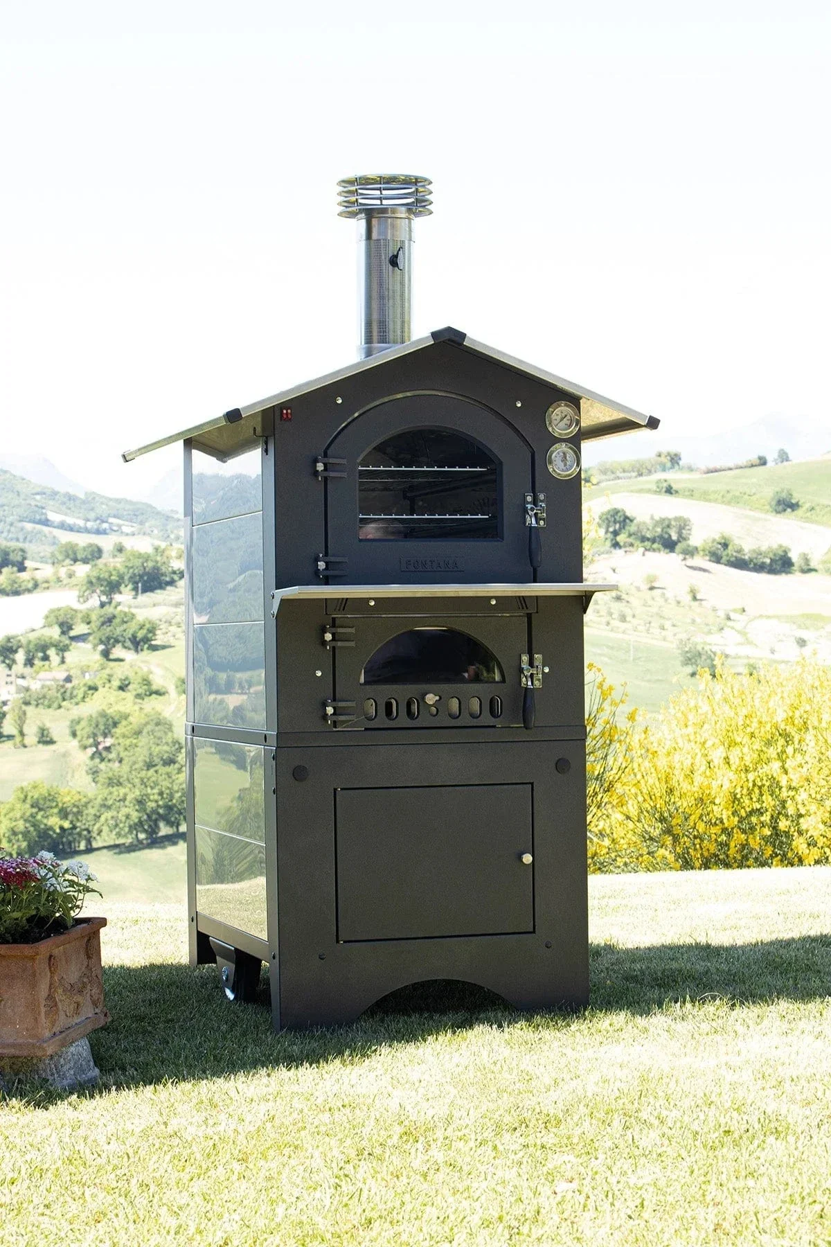 Fontana Forni Gusto 80 Wood-Fired Dual Chamber Pizza Oven - Image 13