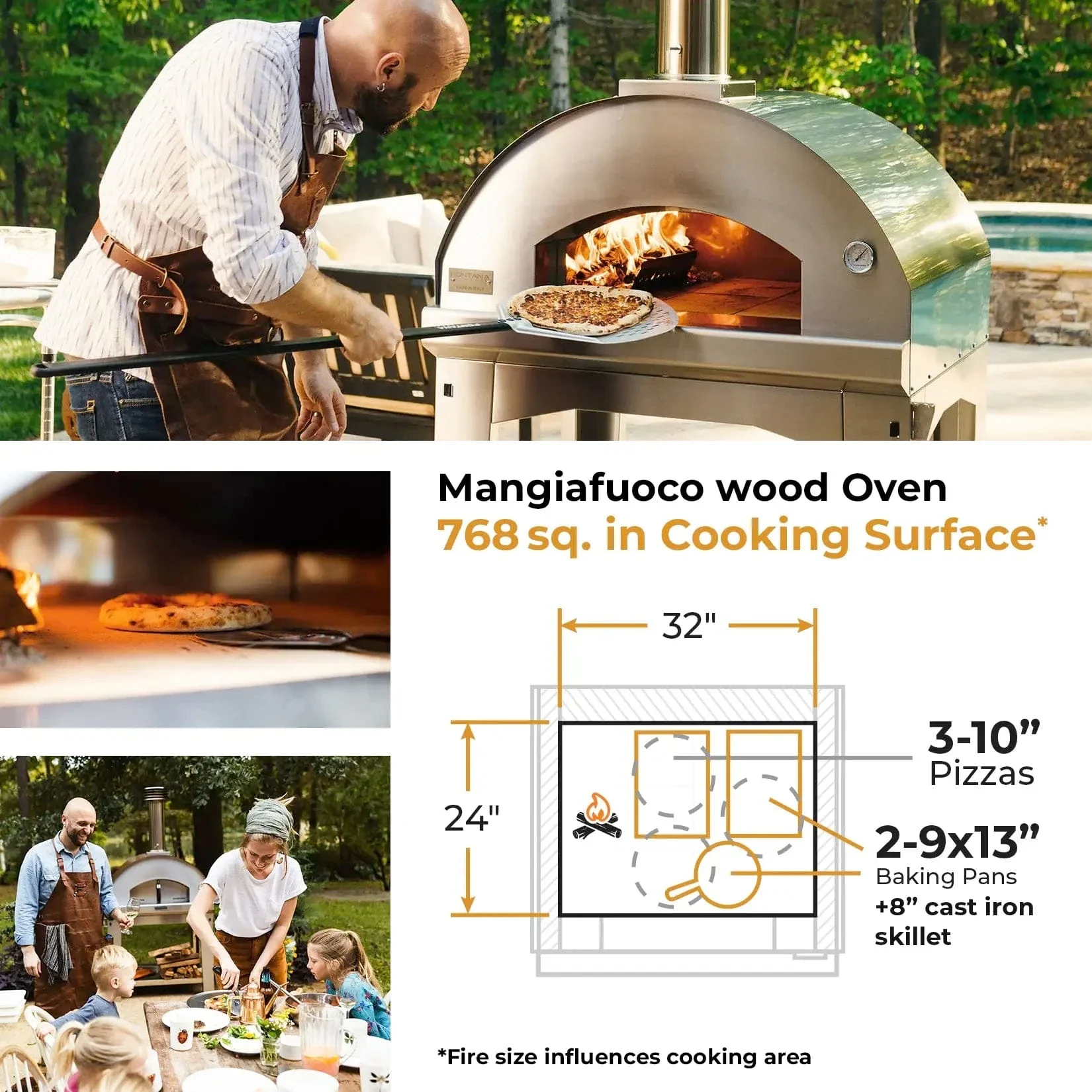 Fontana Forni Mangiafuoco Wood-Fired Pizza Oven - Image 4
