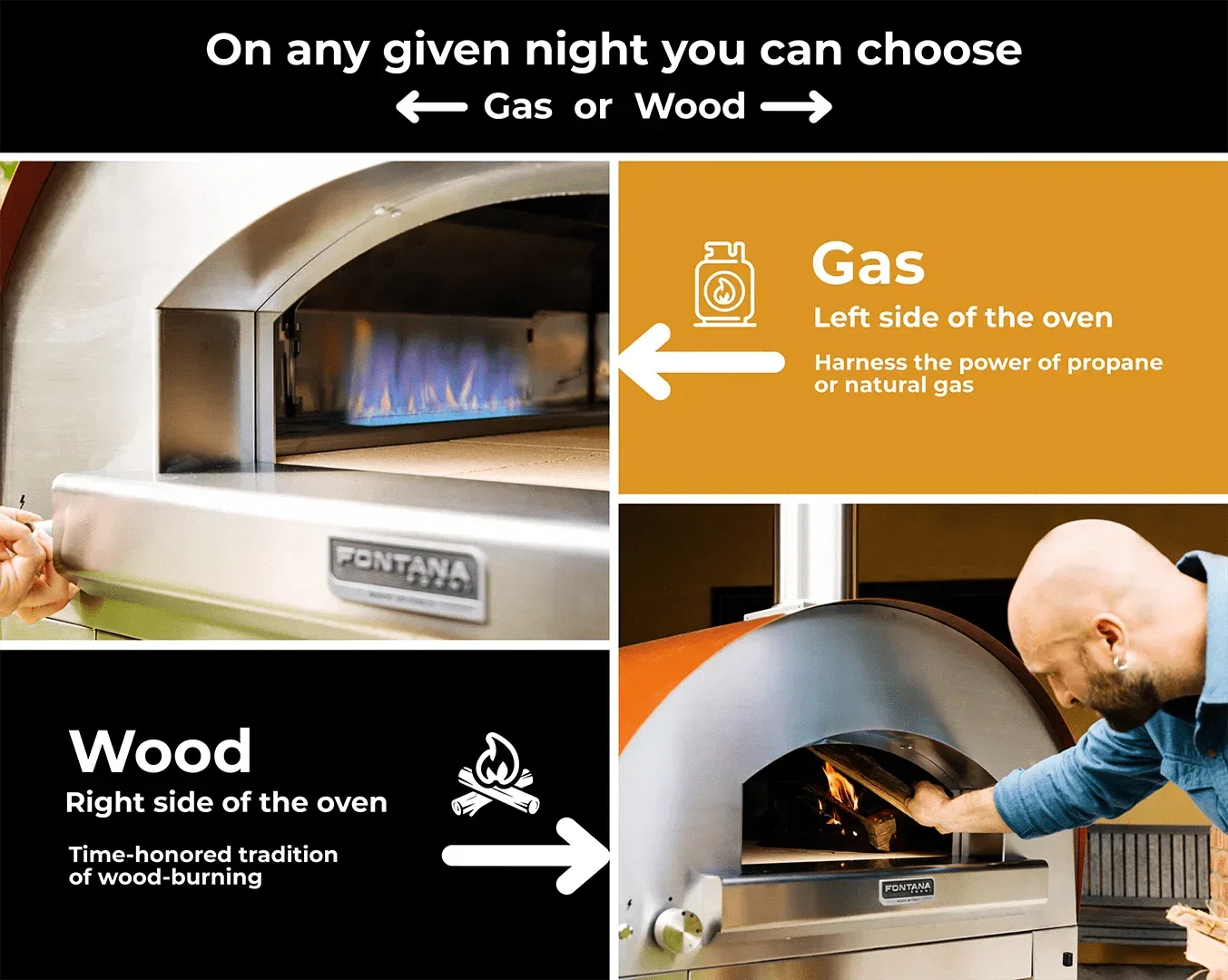 Fontana Forni Napoli Hybrid Gas & Wood Pizza Oven - Image 4