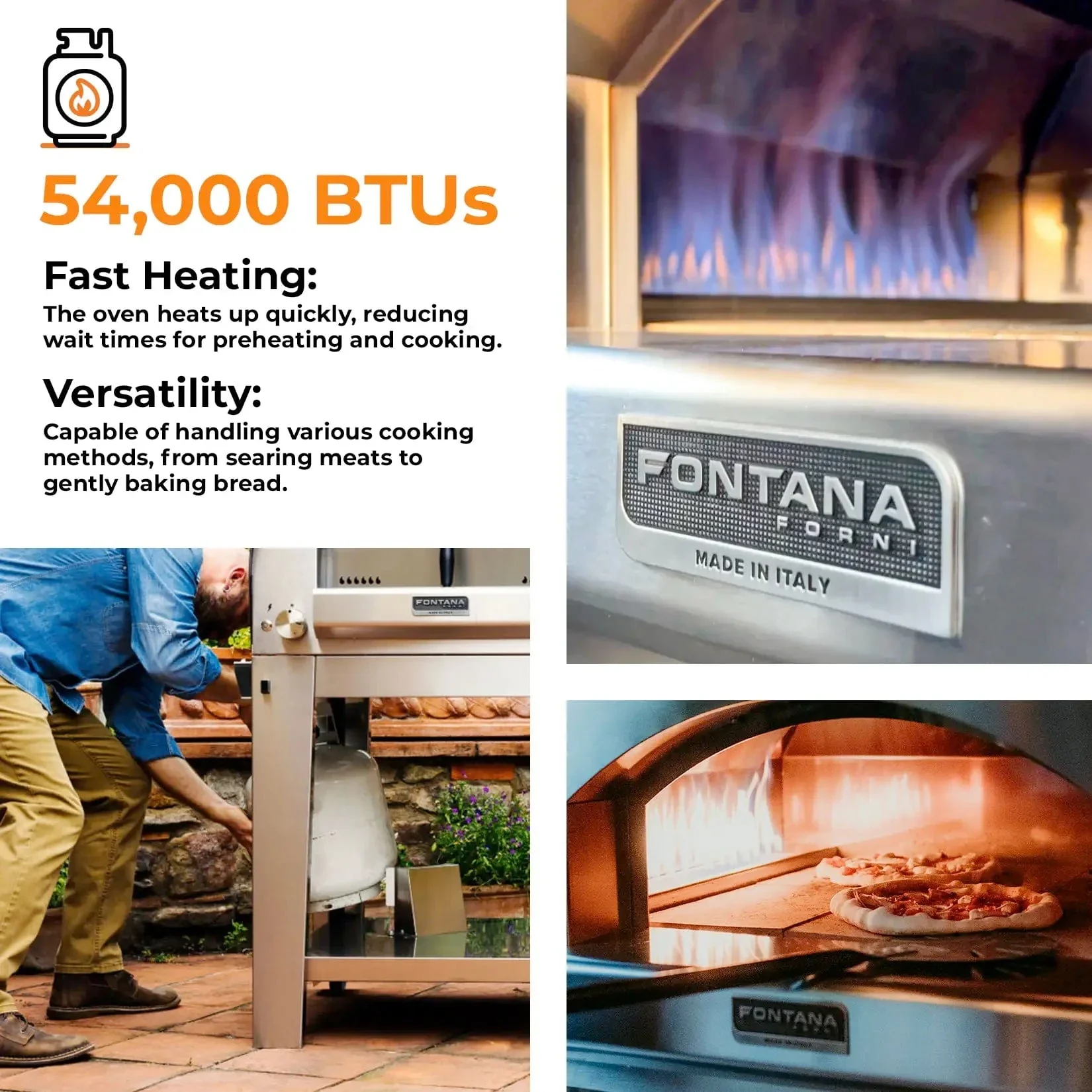 Fontana Forni Napoli Hybrid Gas & Wood Pizza Oven - Image 7