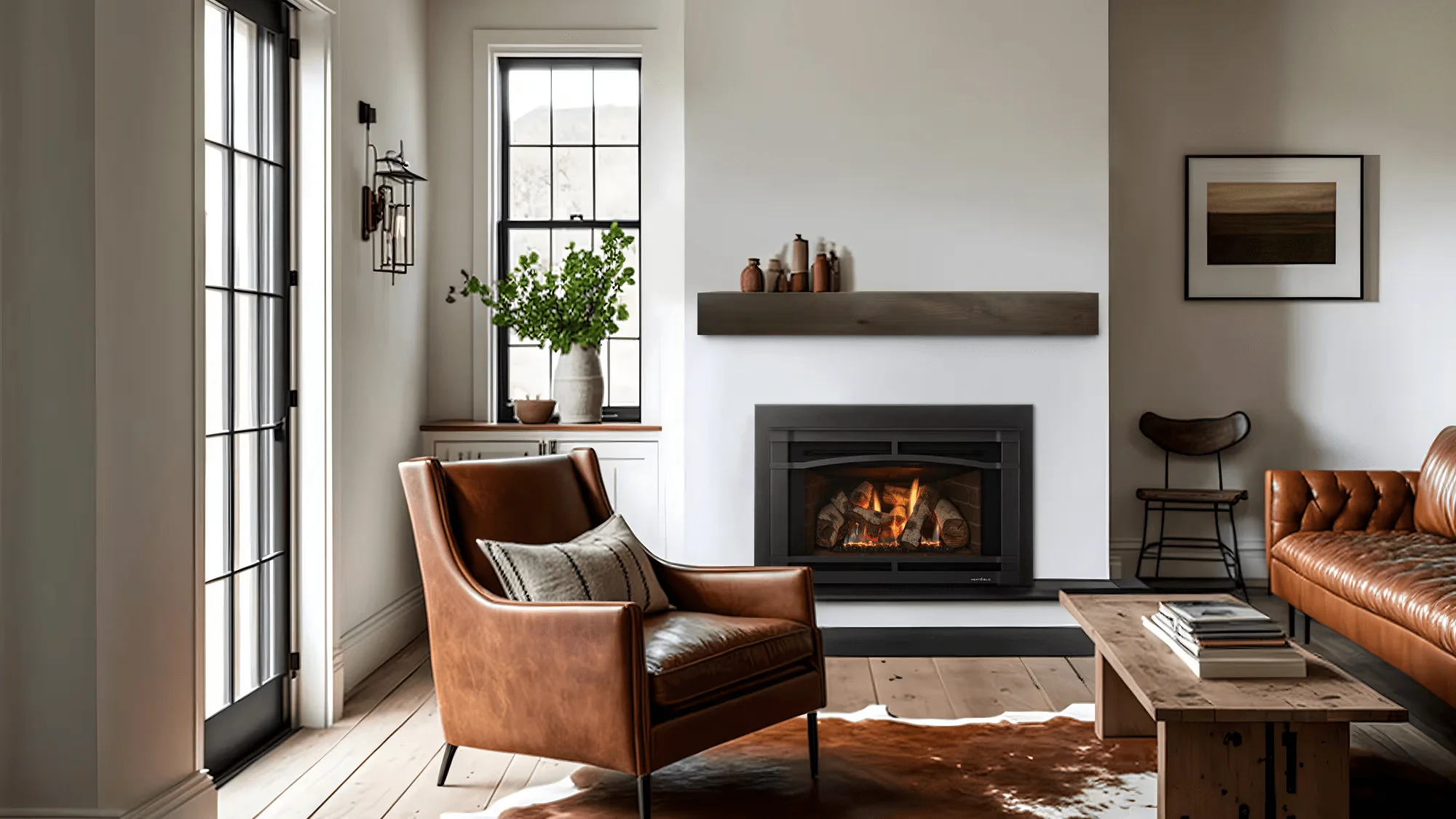 Heat & Glo 35" Supreme Gas Fireplace Insert with Birch Logs - Image 4