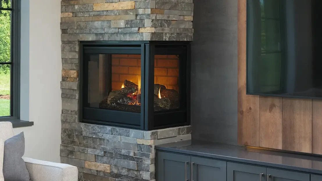 Heat & Glo 36" Direct Vent Multi Side Top/Rear Corner Gas Fireplace with Intellifire Touch Ignition - Image 2