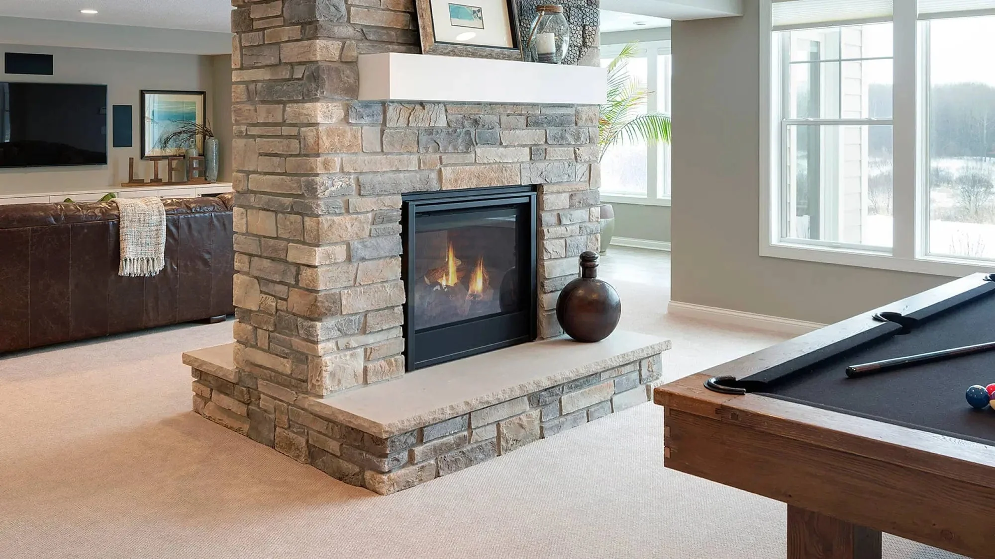 Heat & Glo 36" See Through Direct Vent Multi Side Top/Rear Gas Fireplace With IntelliFire Touch Ignition - Image 2