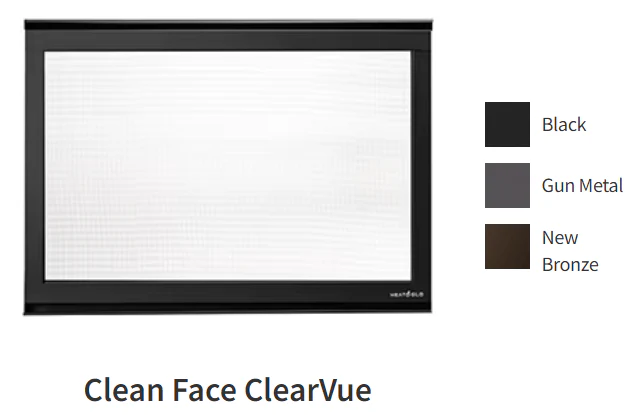 Heat & Glo 32" Clean Face Front (ClearVue Mesh - Gunmetal) - CF-5XCV-GM