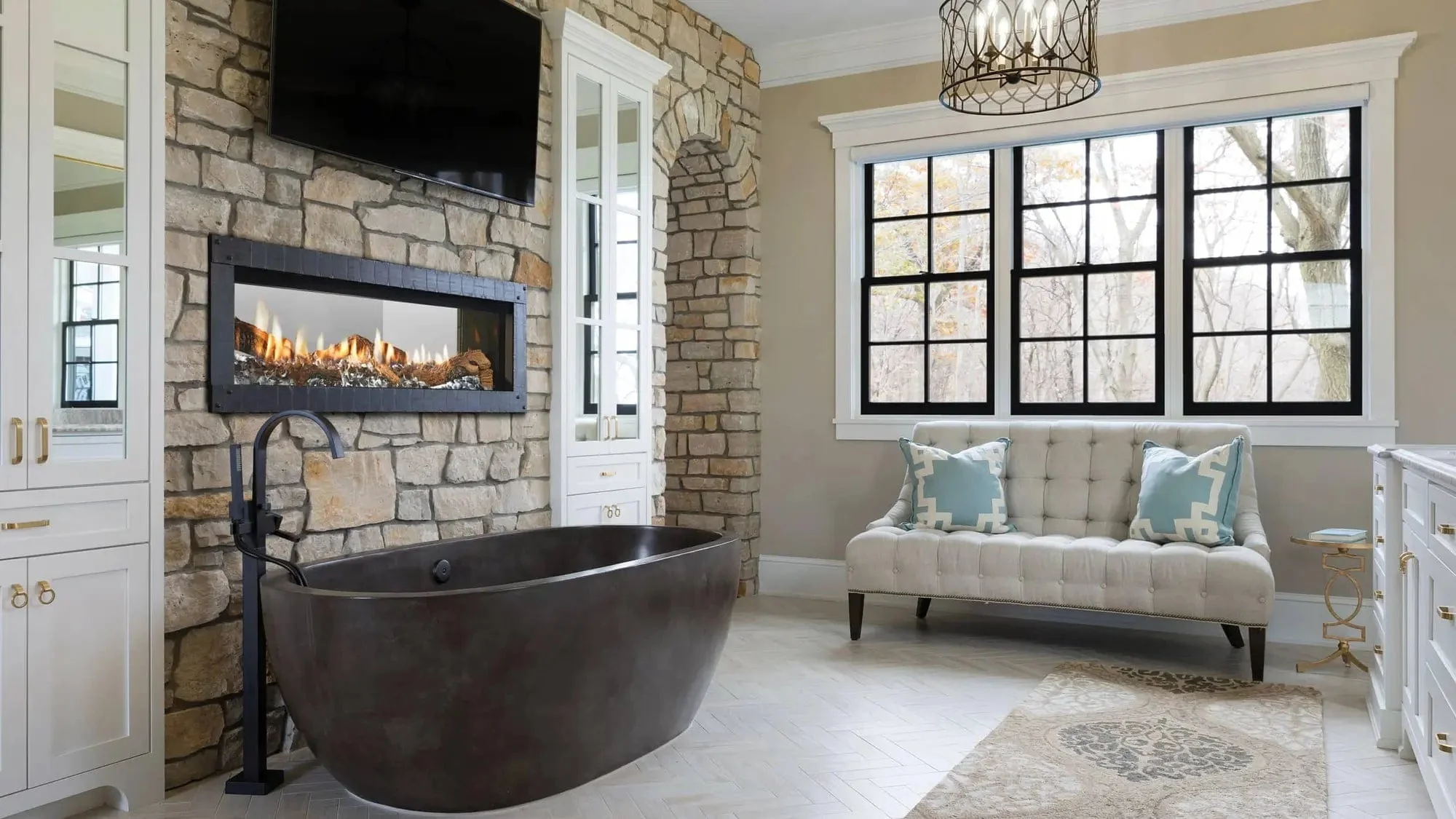 Heat & Glo 72" Mezzo See-Through Gas Fireplace - Image 2