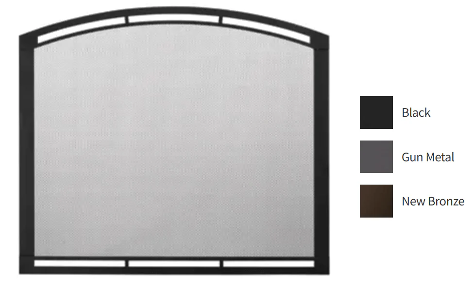 Heat & Glo Arched Firescreen Front (42" Gun Metal) - FS-42AIFT-GM