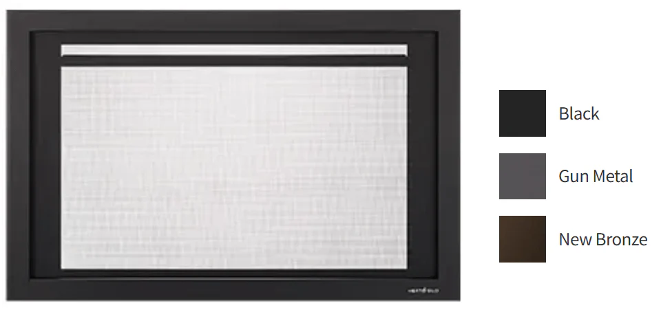 Heat & Glo Firescreen Front (30" Gun Metal) - FS-FB30-GM