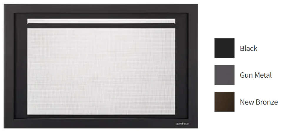 Heat & Glo Firescreen Screen Front(25" Gun Metal) - FS-MI25-GM