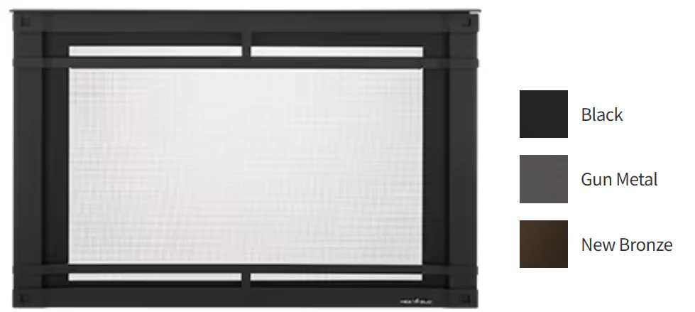 Heat & Glo Halston Front (30" Gun Metal) - HAL-FB30-GM