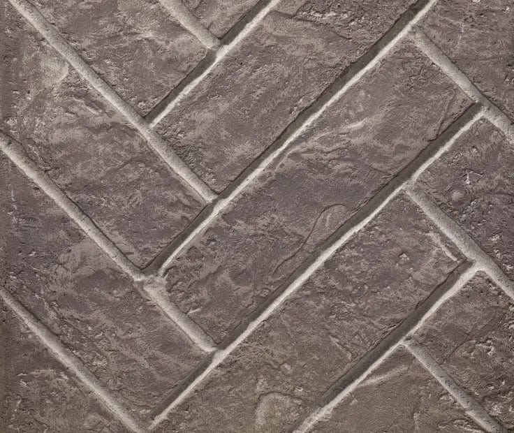 Heat & Glo Herringbone 25" Brick interior panels - Tranquil Greige - BRICK-MI25-HB