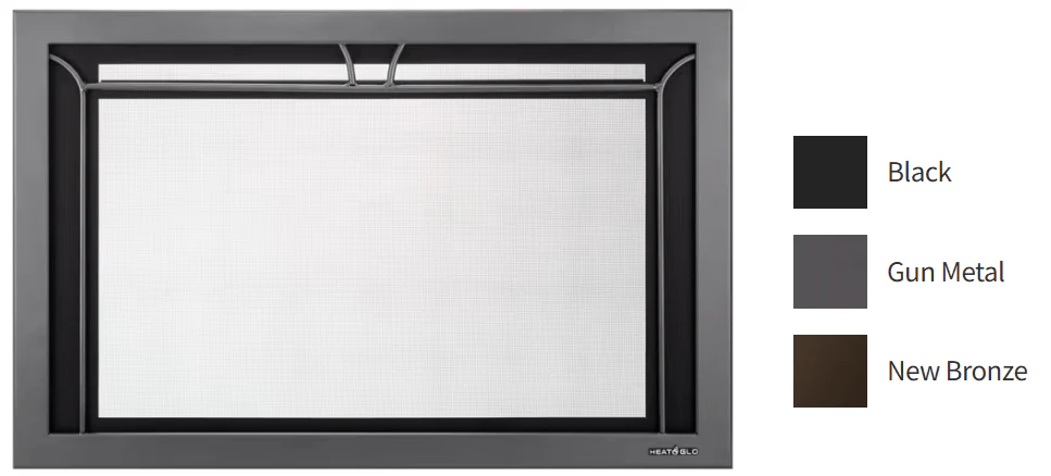 Heat & Glo Iron Age Screen Front (25" Gun Metal) - IA-MI25-GM