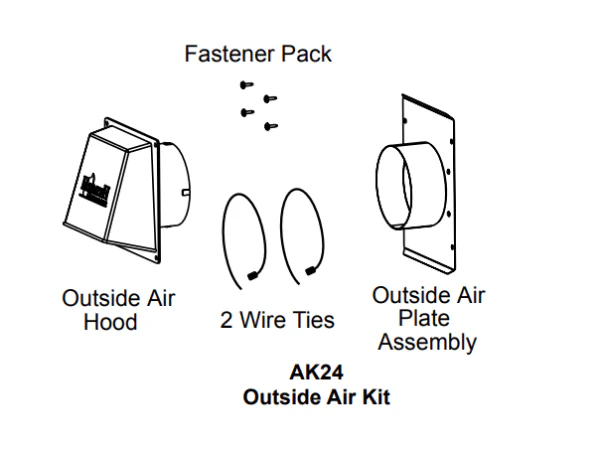 Heat & Glo Outside Air Kit - AK24