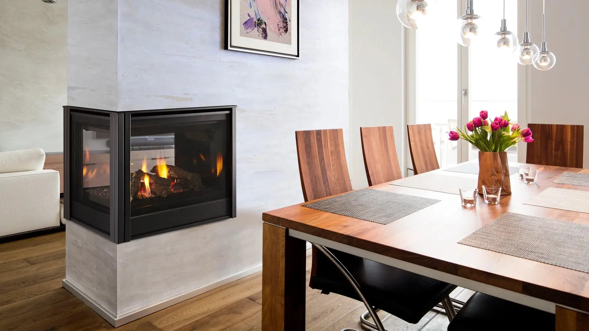Heat & Glo Pier 36" 3-Sided Gas Fireplace - Image 4