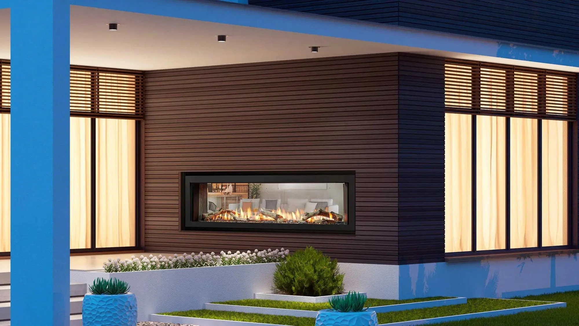Heat & Glo Primo II 72" Double-Sided Gas Fireplace - Image 4