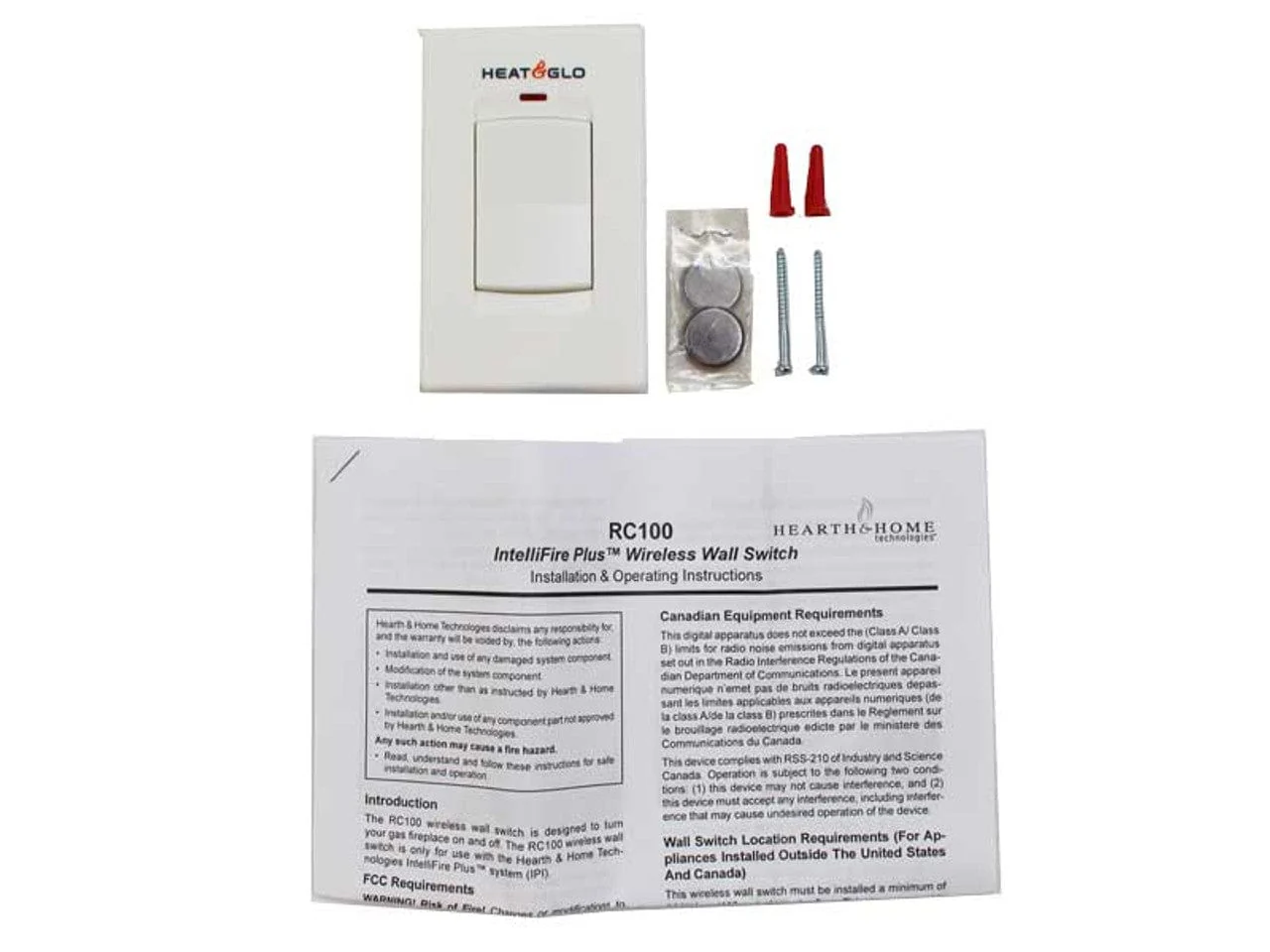 Heat & Glo RC100 Wall Switch - RC100-HNG - Image 3