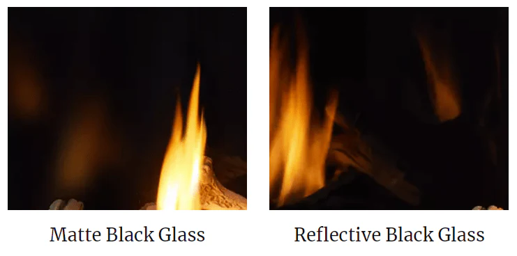 Heat & Glo Reflective Black Glass Interior Panels (36" See Through) - LINER-36ST
