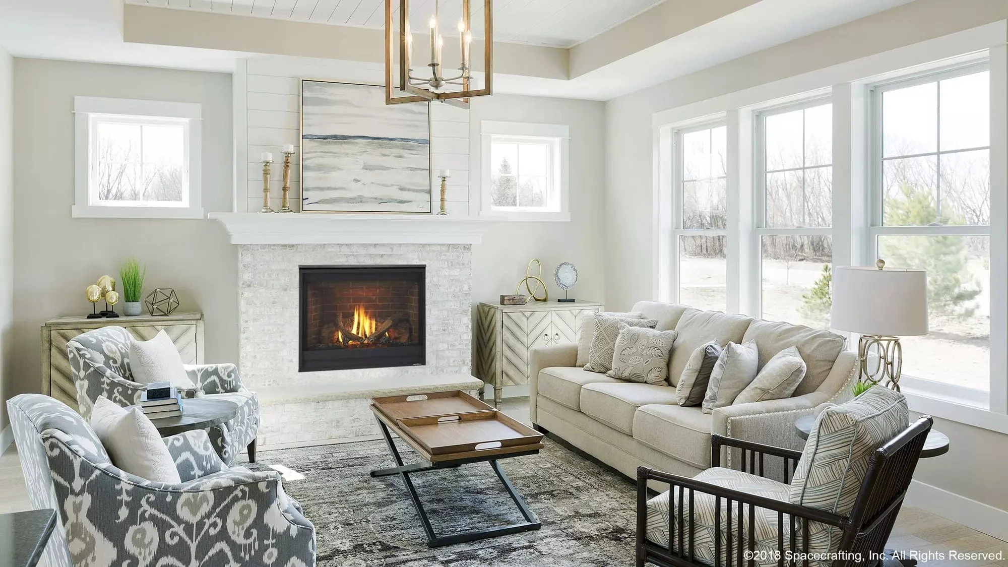 Heat & Glo Slimline 9X 42" Gas Fireplace (Tranquil Greige Refractory) - Image 4