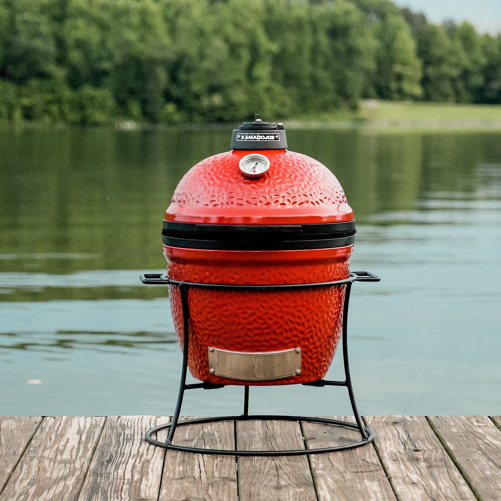 Kamado Joe - Joe Jr. Red with Stand, Heat Deflector & Tools - Image 7