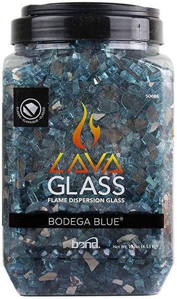 Linzel Distributing Light Blue 1/4" Reflective Lava Glass 10 lb Jar - BM/50686 - Image 2