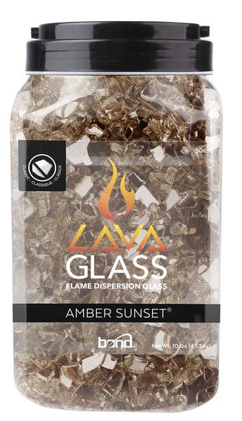 Linzel Distributing Sunset Reflective Amber 1/4" Reflective Lava Glass 10 lb Jar - BM/50695 - Image 2