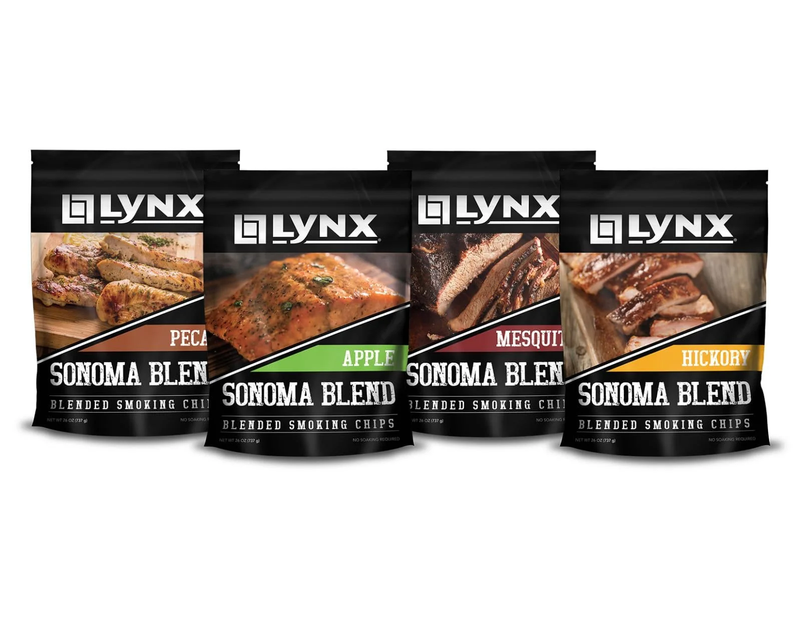 Lynx Four Pack Woodchip Blend (Apple, Hickory, Mesquite, Pecan) - LSCF
