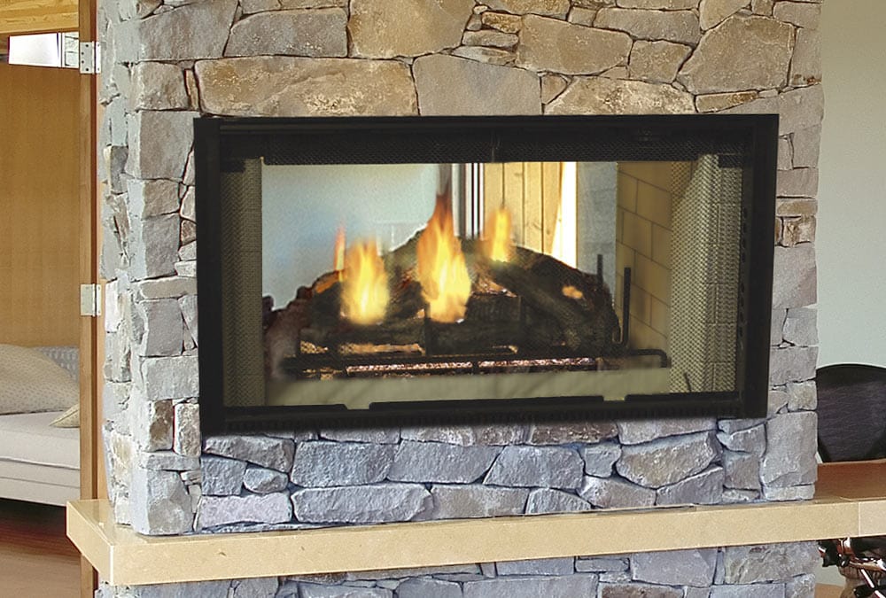 Majestic 42" See-Thru Radiant Wood Burning Fireplace - Image 3