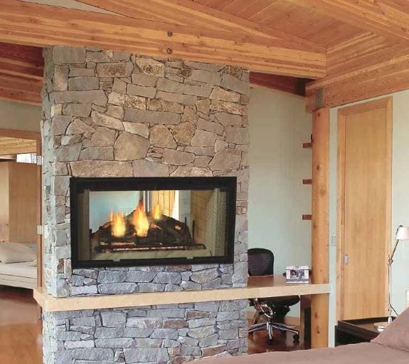 Majestic 42" See-Thru Radiant Wood Burning Fireplace - Image 4